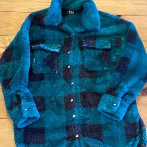 Vici Turquoise Fuzzy Jacket